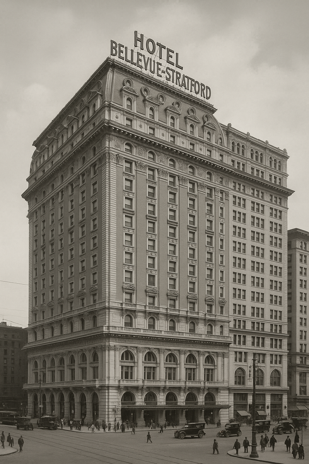 Hotel Bellevue-Stratford de Filadelfia — lugar del primer brote de Legionella en 1976